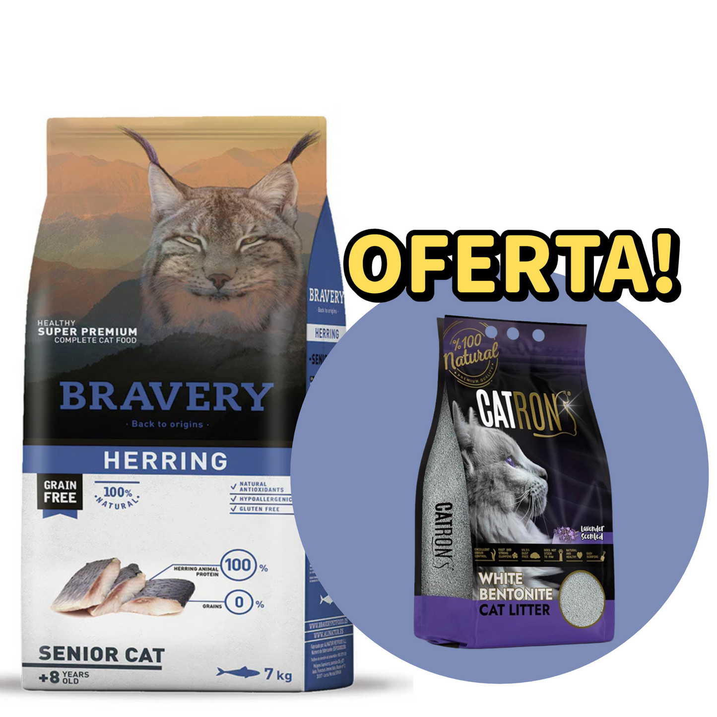 Bravery Gato Senior +8 anos Arenque
