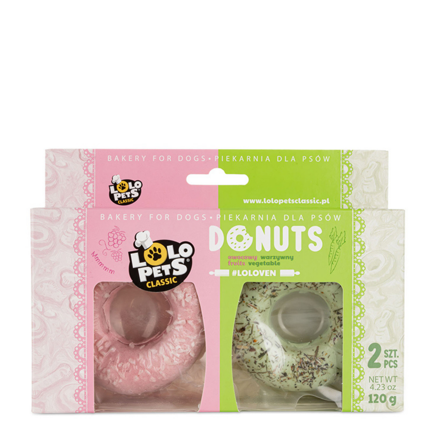 Donuts para cães "Frutas e Vegetais" 2un - LoloPets