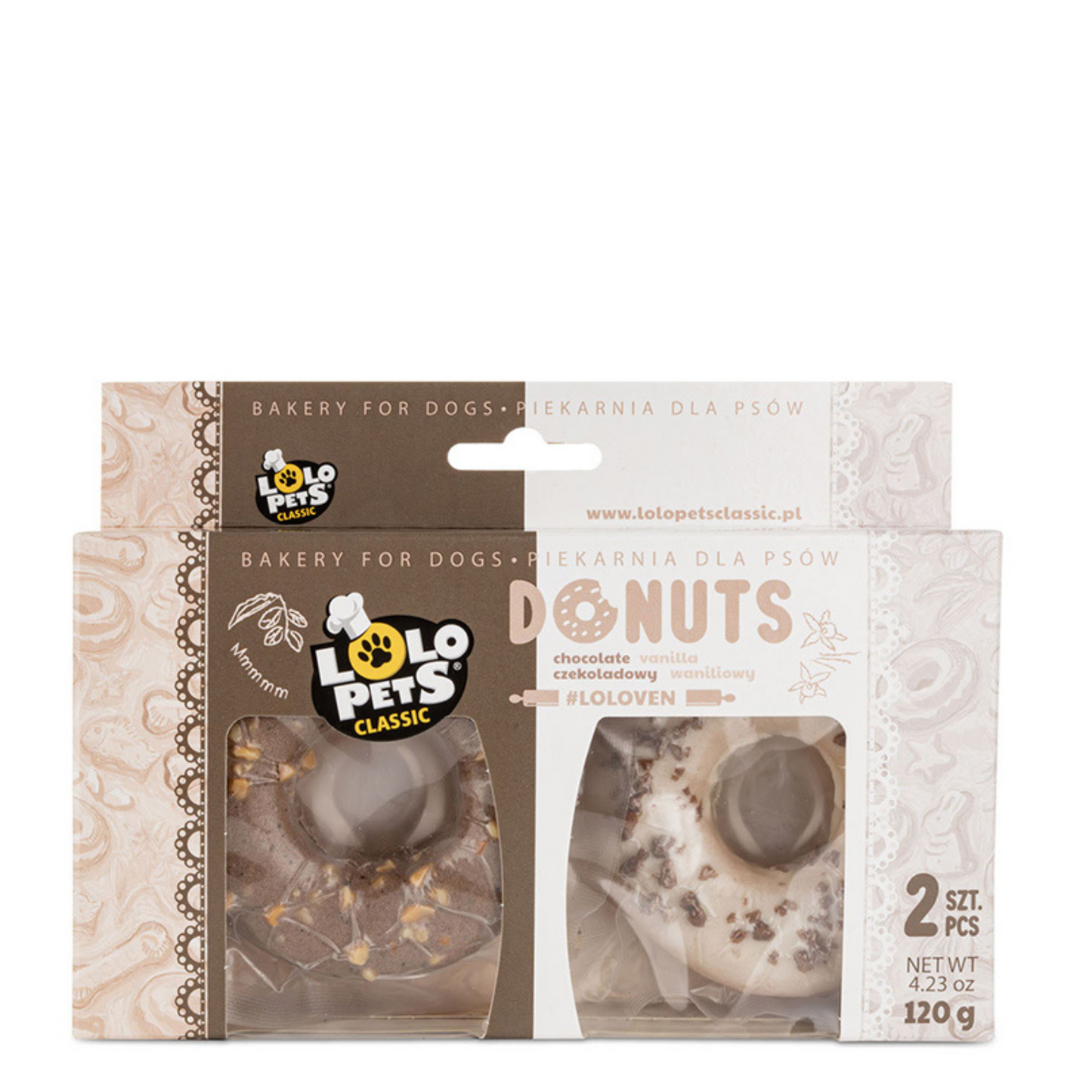Donuts para cães "Baunilha e Chocolate" 2un - LoloPets
