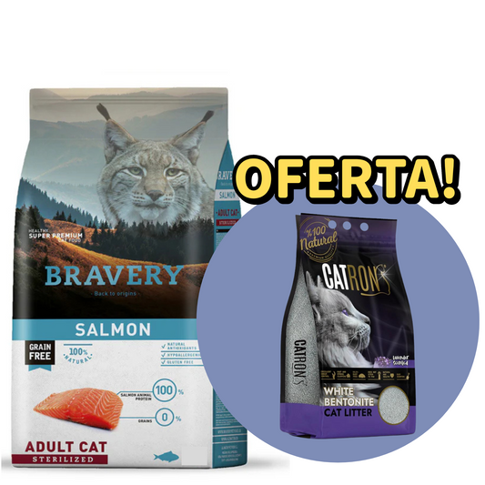 Bravery Gato Adulto Esterilizado Salmão