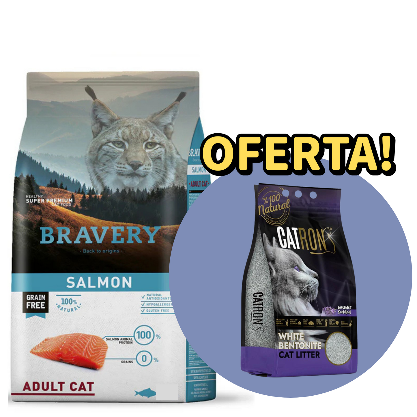 Bravery Gato Adulto Salmão