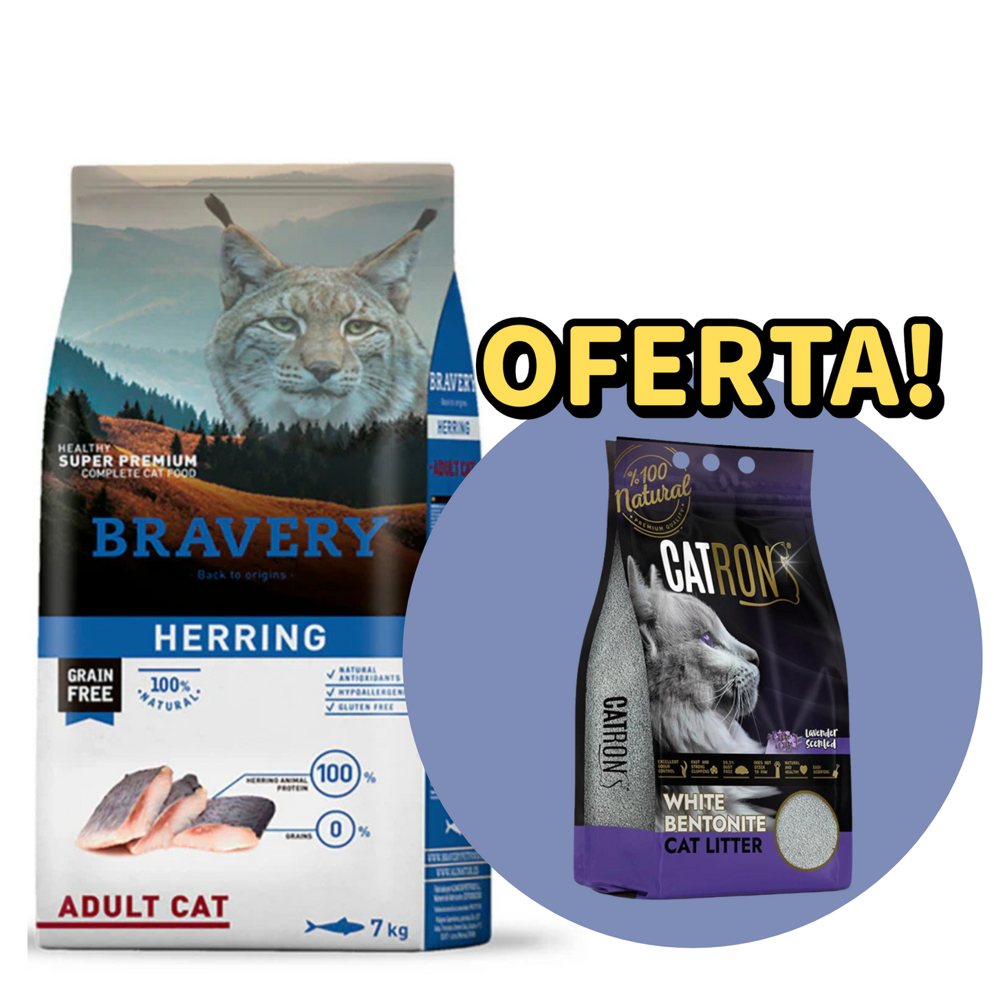 Bravery Gato Adulto Arenque