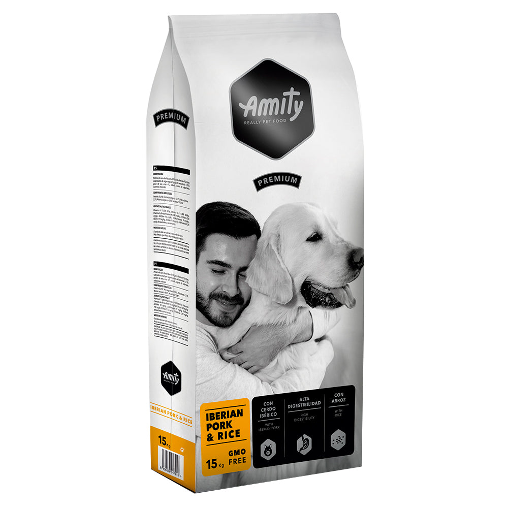 Amity Cão PREMIUM - Porco Ibérico e Arroz 15kg
