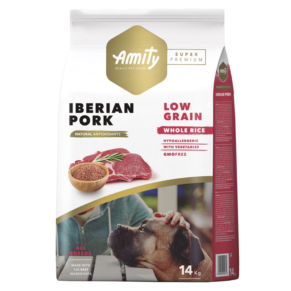Amity Cão SUPER PREMIUM Low Grain - Porco Ibérico 14kg