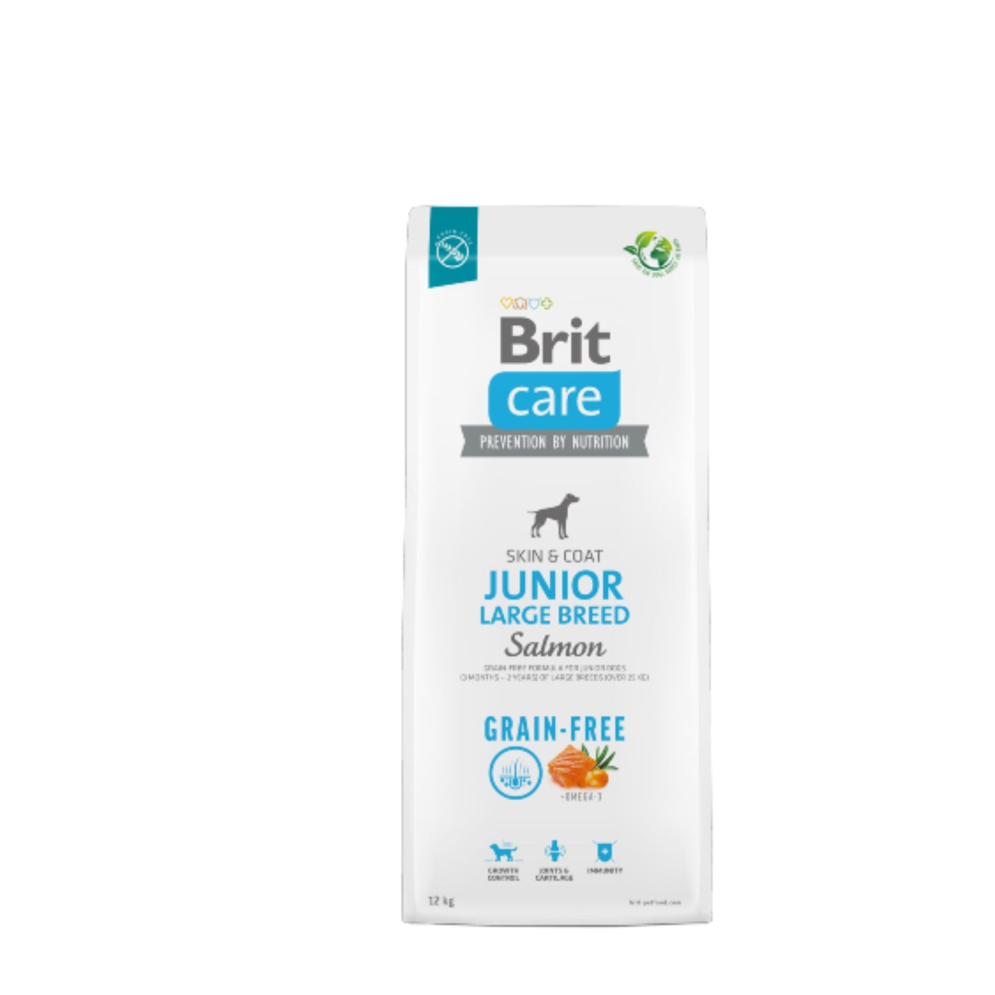 Brit Care Cão Júnior Large Breed Grain Free Salmão 12kg - ração sem cereais para cachorros de raças grandes
