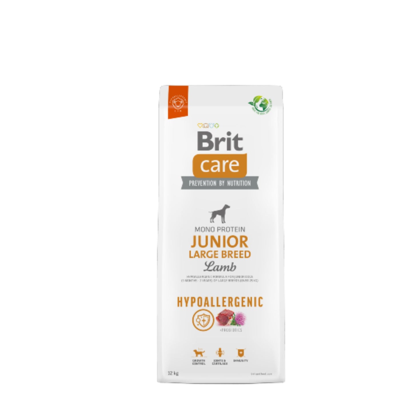 Brit Care Cão Hypoallergenic Junior Large Breed Lamb 12kg - ração hipoalergénica para cachorros de raças grandes