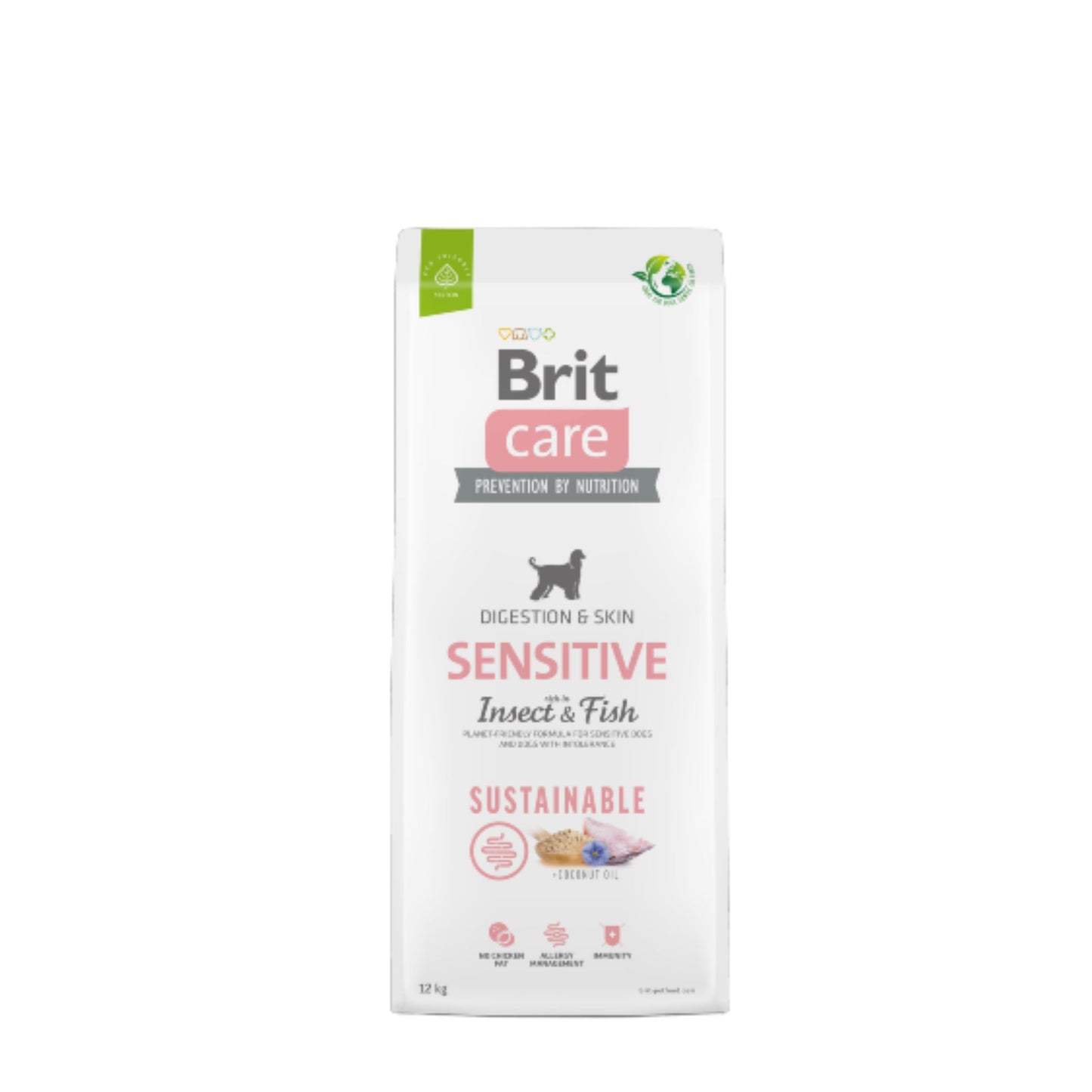 Brit Care Cão Sensitive Sustainable Fish & Insect 12kg - ração rica em insectos e peixe para cão
