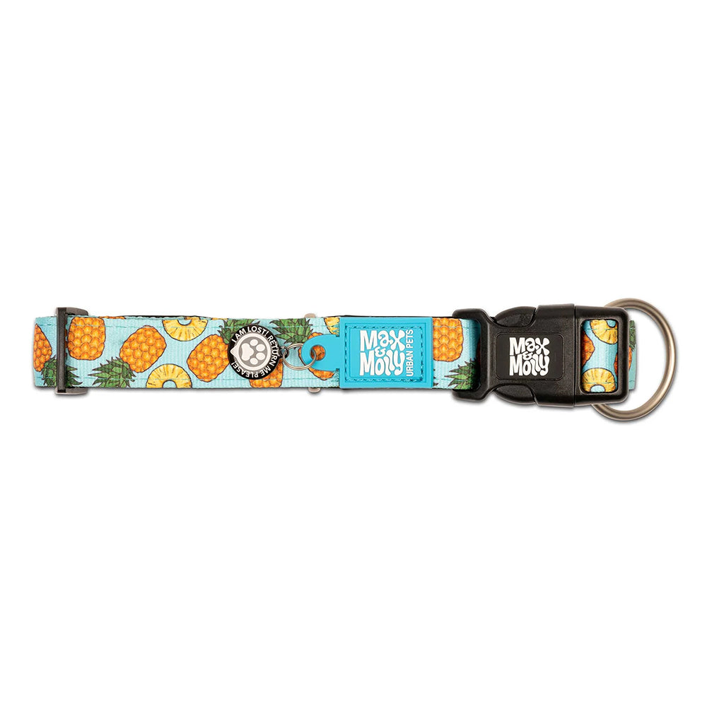 Coleira com ID Tag Max&Molly - Sweet Pineapple