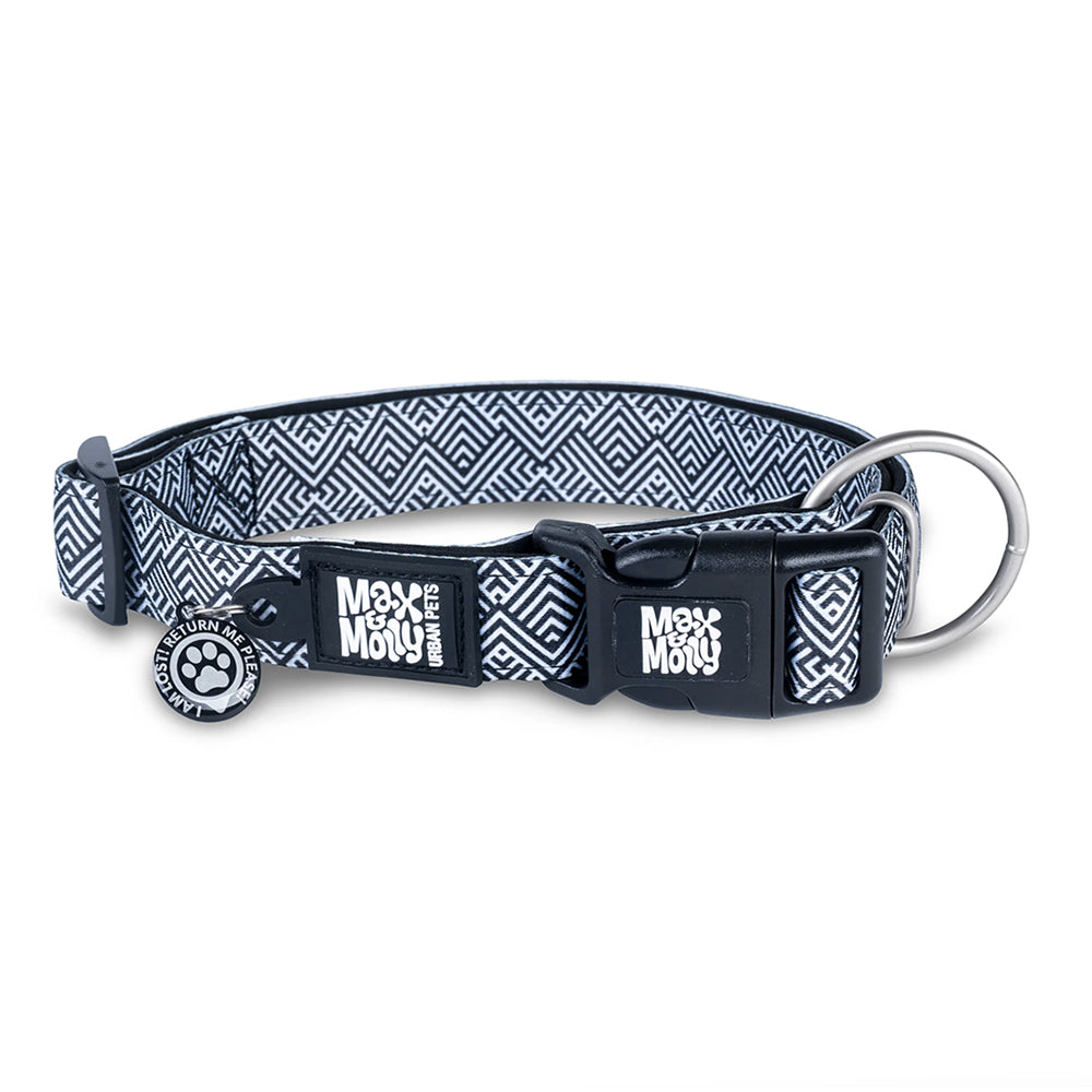 Coleira com ID Tag Max&Molly - Mykonos Black