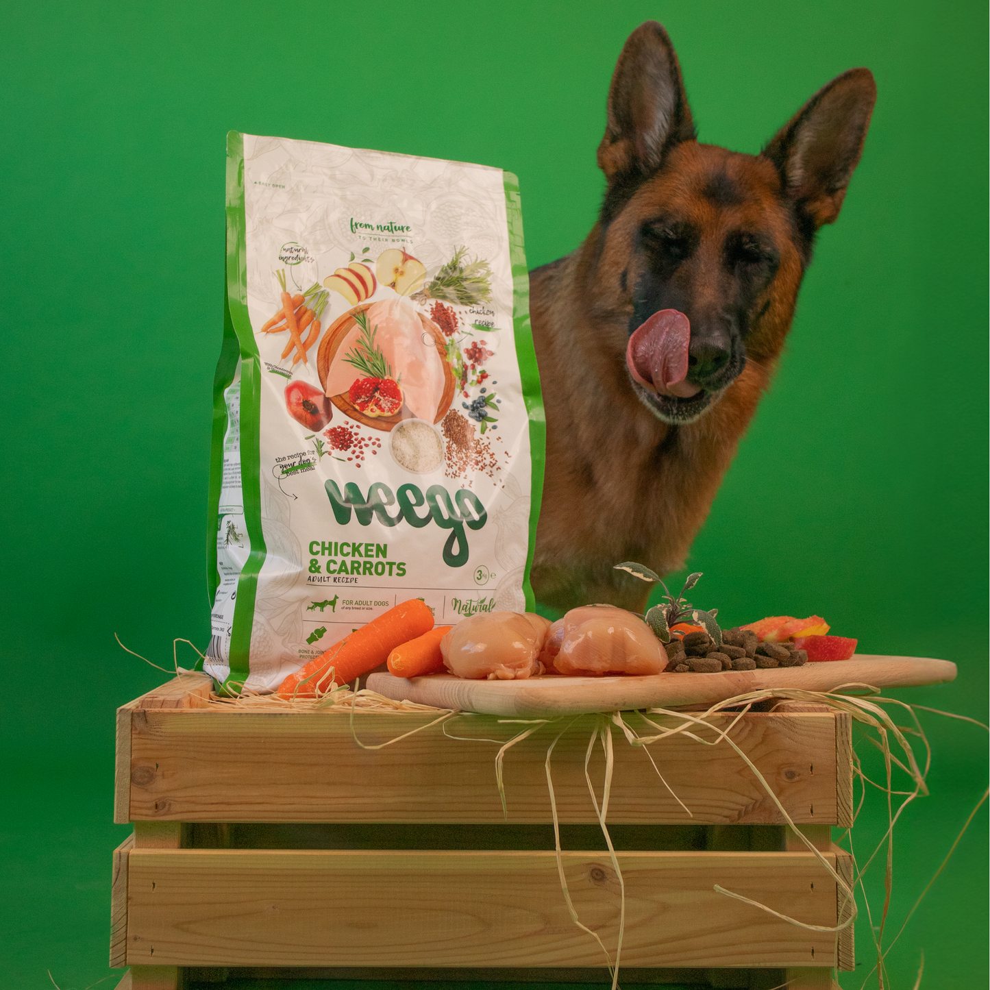 Weego Cão Adulto - Frango e Cenoura