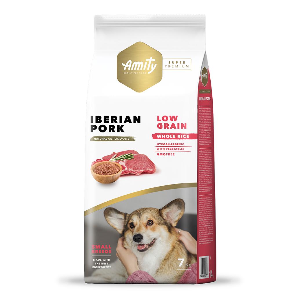 Amity Cão Adulto Mini SUPER PREMIUM Low Grain - Porco Ibérico 7kg
