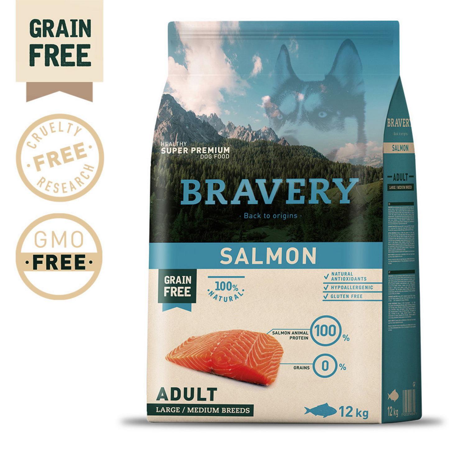 Bravery Cão Medium/Large - Salmão
