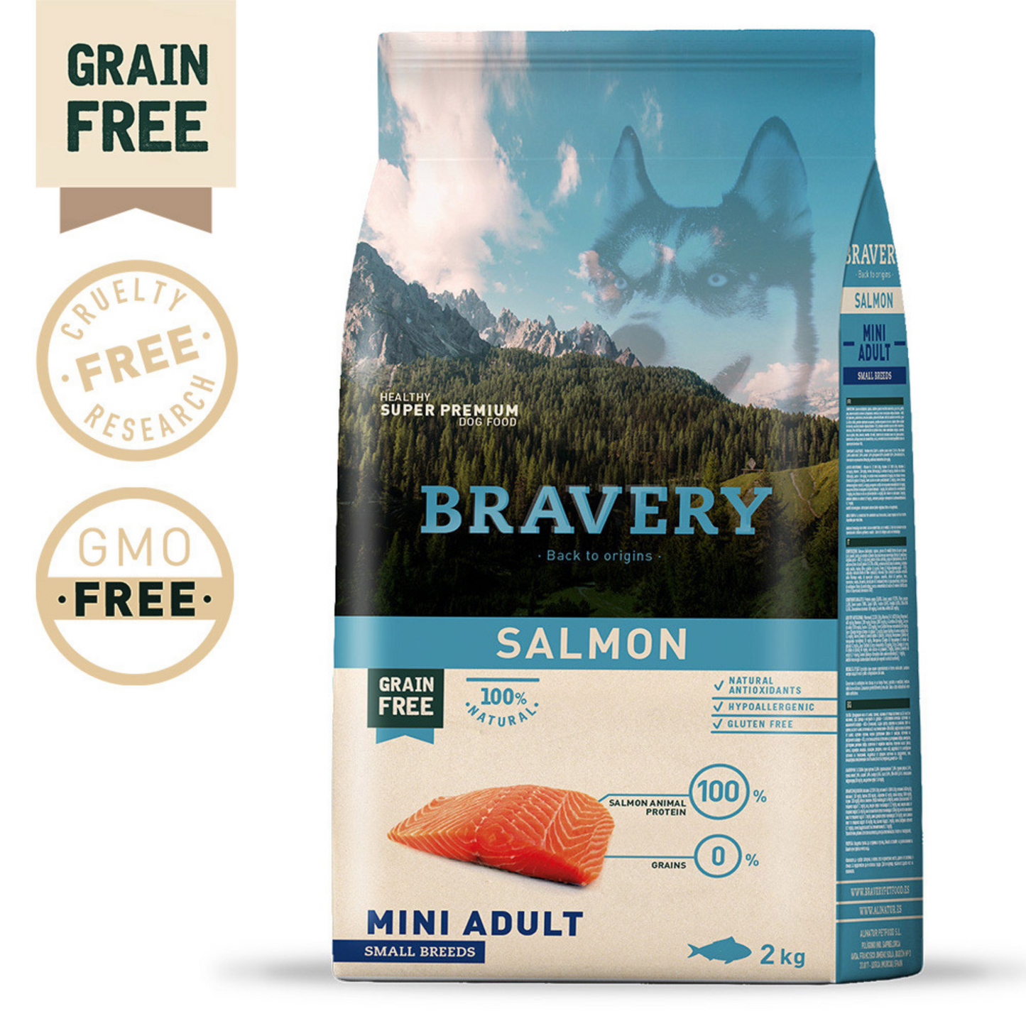 Bravery Cão Mini Adulto - Salmão