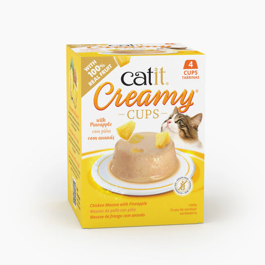 Catit Creamy Cups - Mousse com fruta (4x25g)