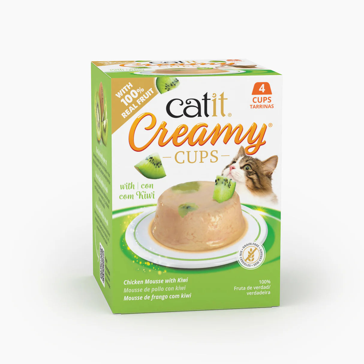 Catit Creamy Cups - Mousse com fruta (4x25g)