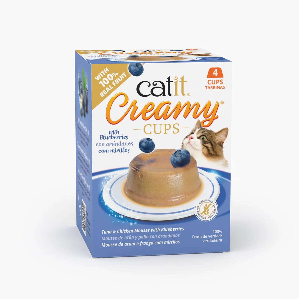 Catit Creamy Cups - Mousse com fruta (4x25g)