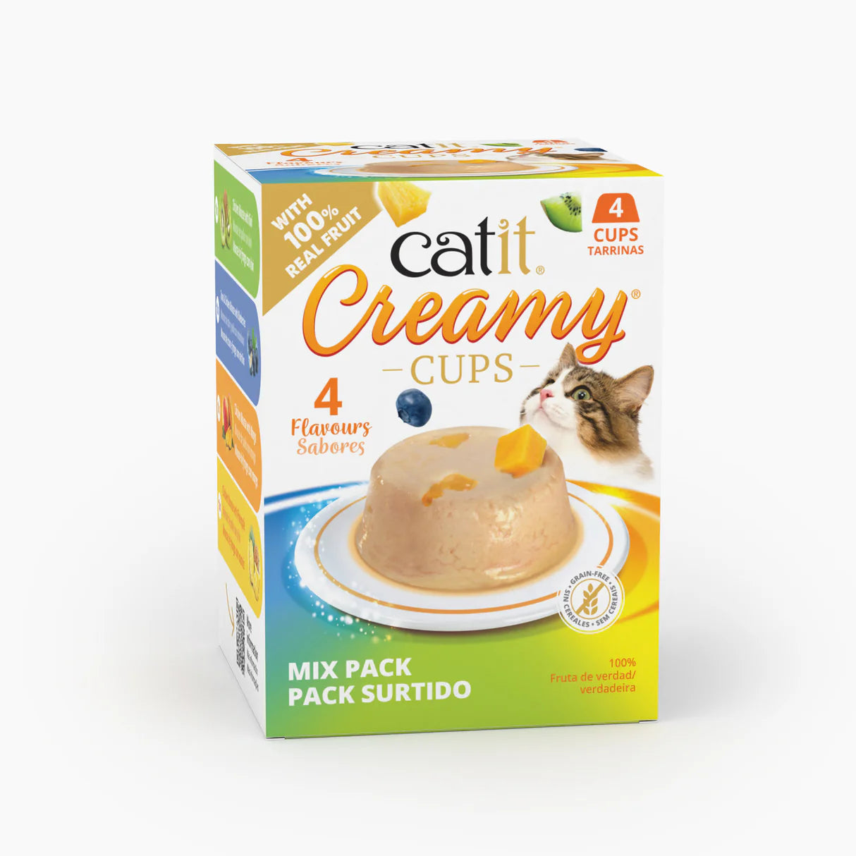 Catit Creamy Cups - Mousse com fruta (4x25g)
