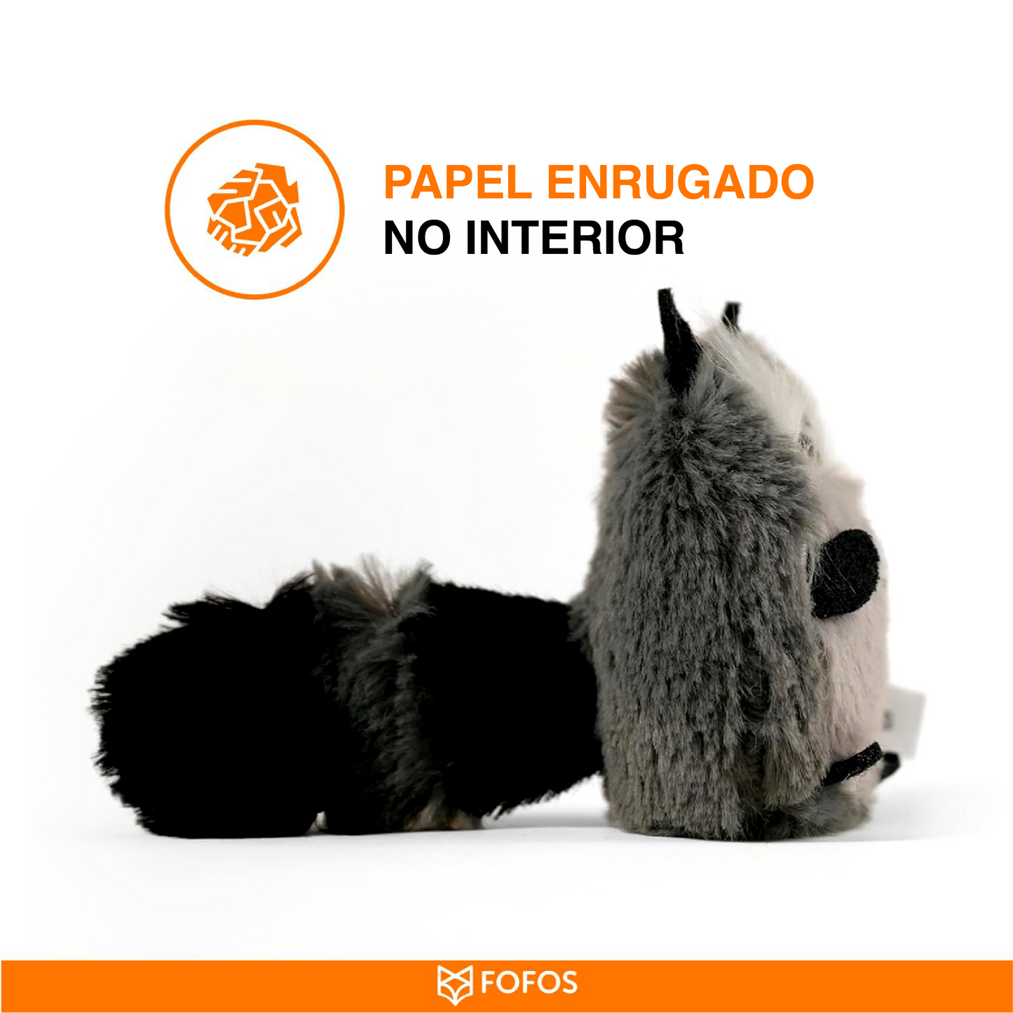 Guaxinim de Peluche com catnip - FOFOS