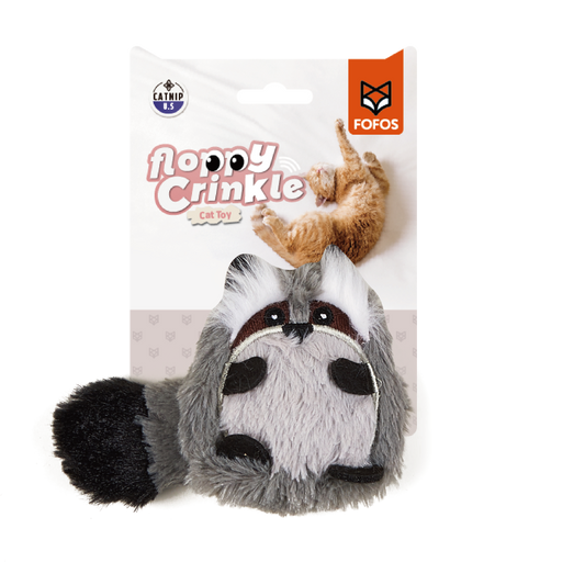 Guaxinim de Peluche com catnip - FOFOS