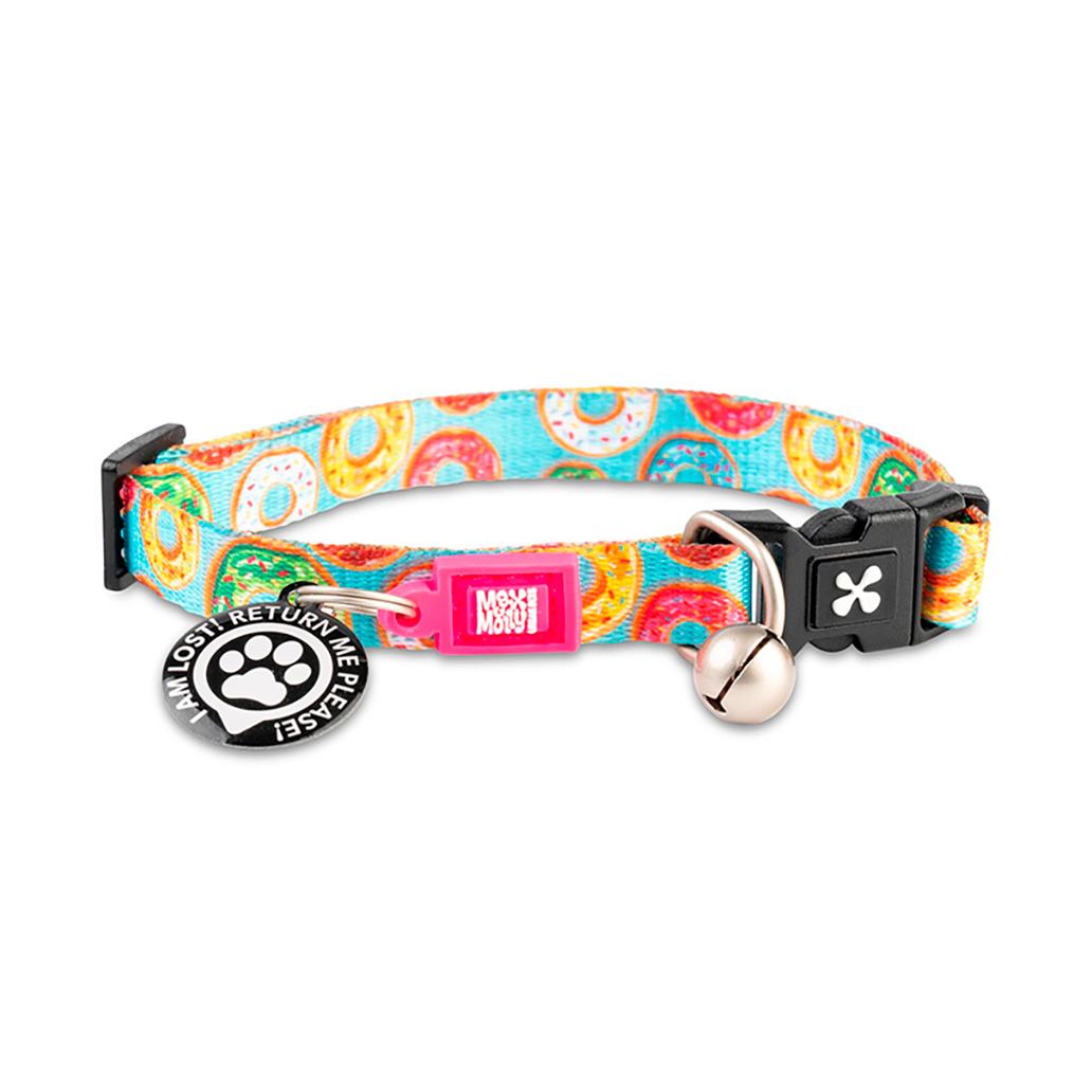 Coleira Gato com ID Tag Max&Molly - Donuts