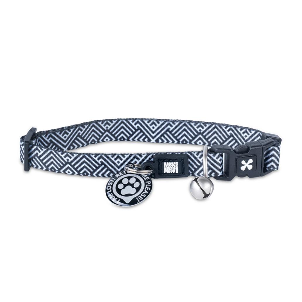 Coleira Gato com ID Tag Max&Molly - Mykonos Black