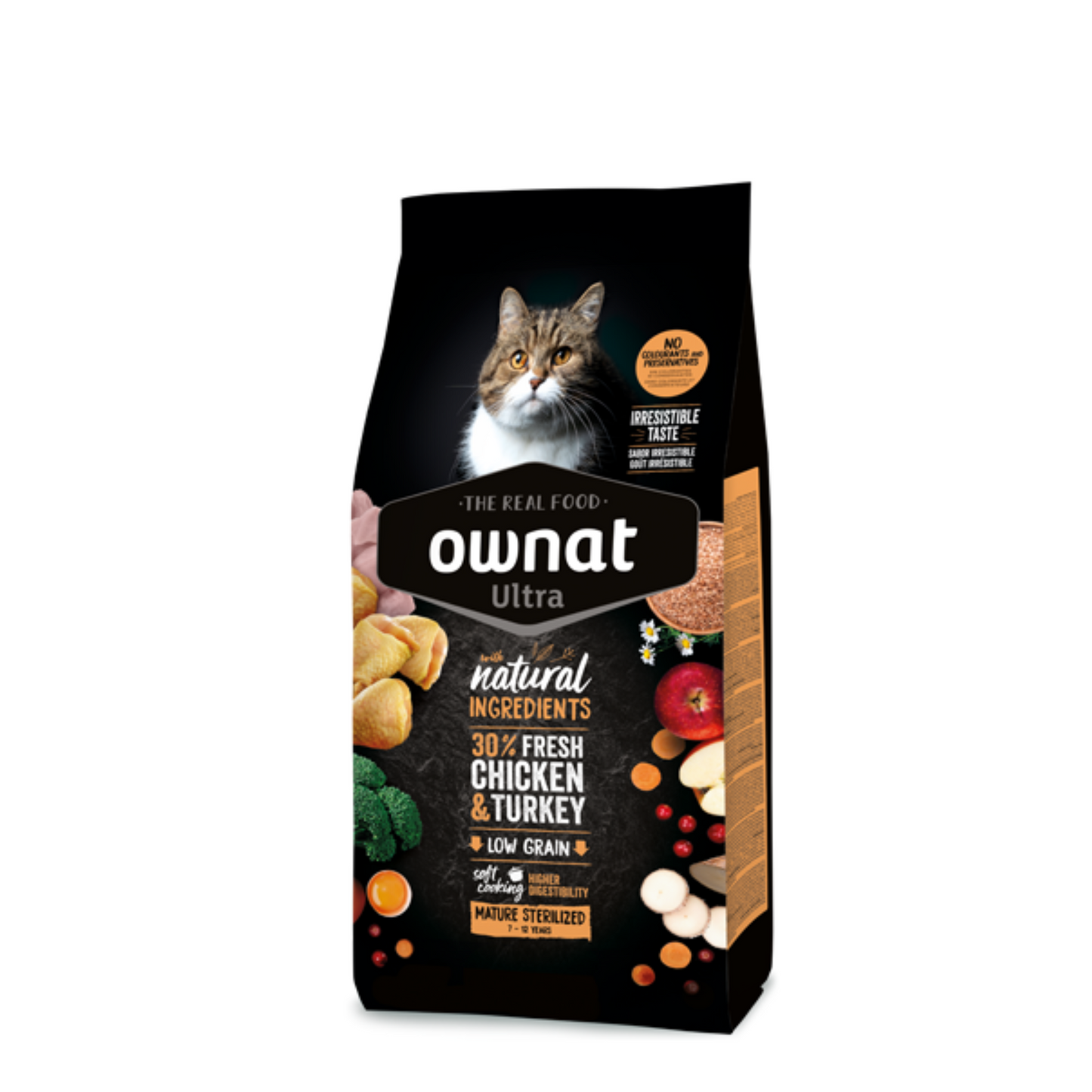 Ownat Ultra Mature Esterilizado Frango e Peru - 7 a 12 anos