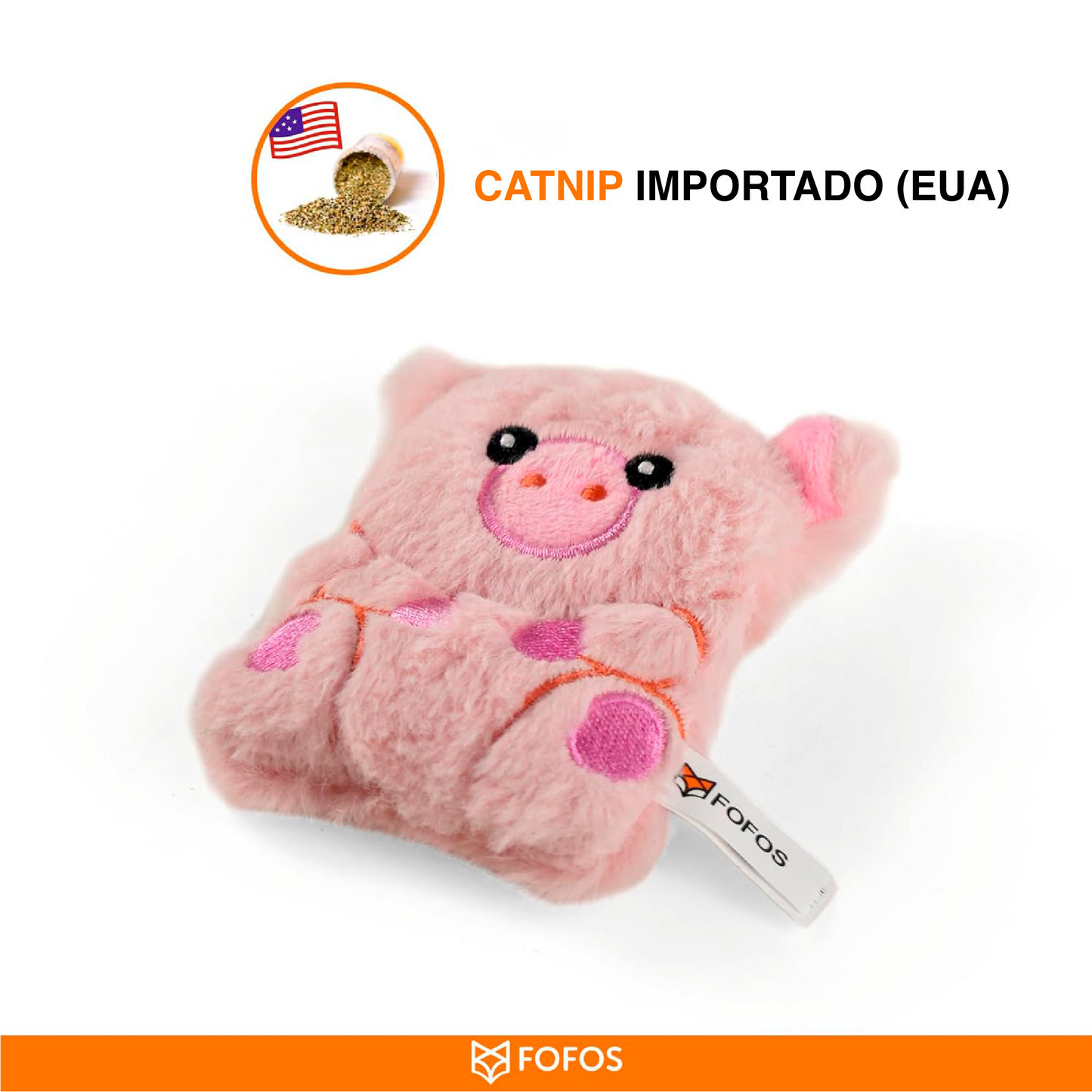 Porco de Peluche com catnip - FOFOS