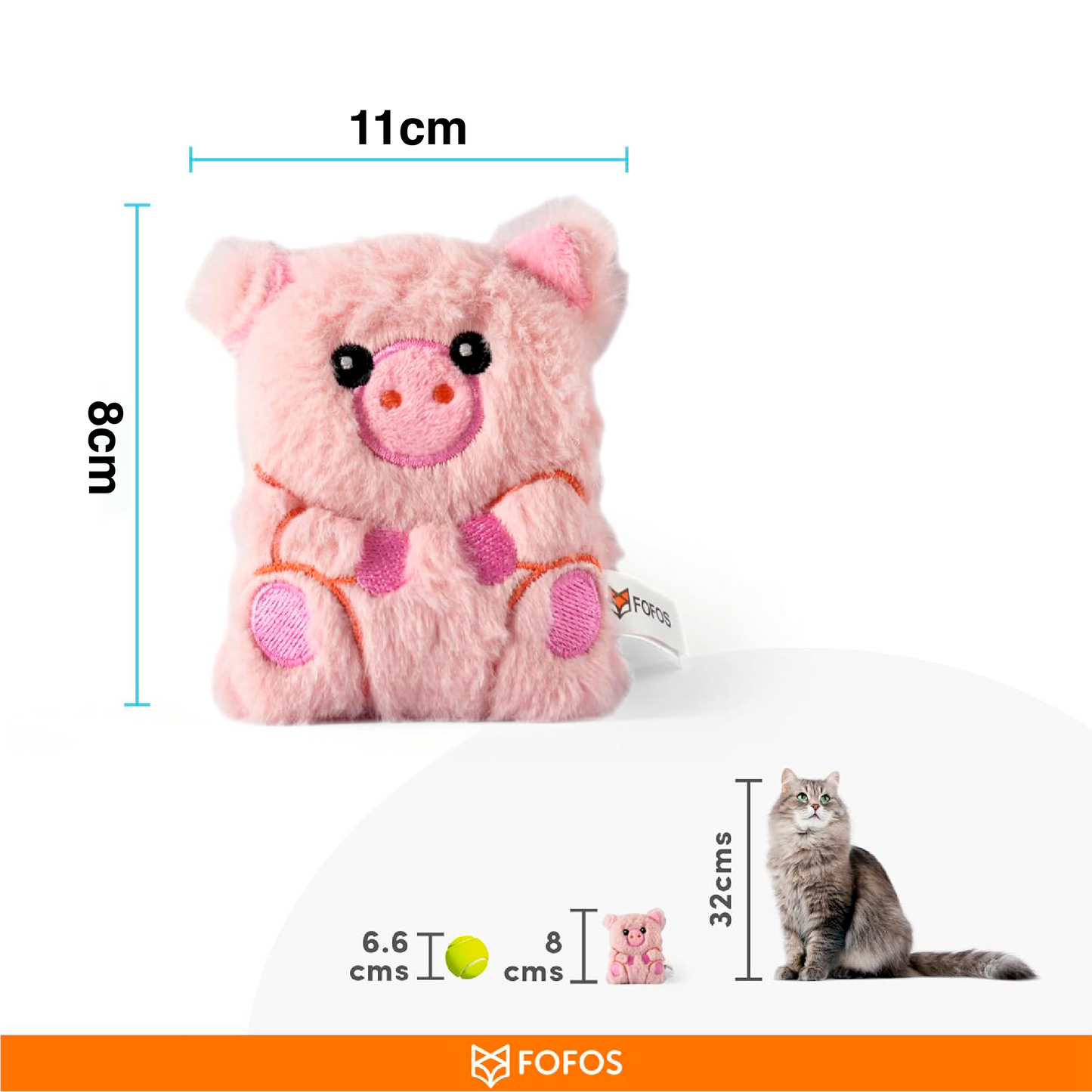 Porco de Peluche com catnip - FOFOS