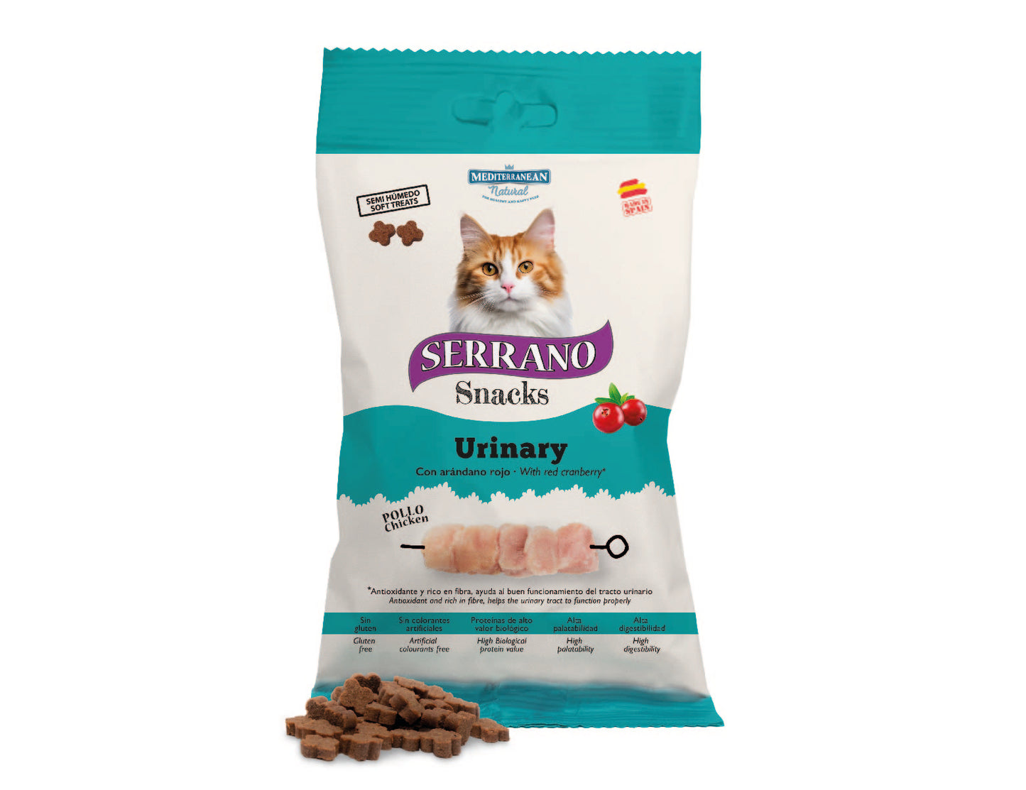 Snacks para Gato Serrano Urinary Frango 50g – Mediterranean Natural