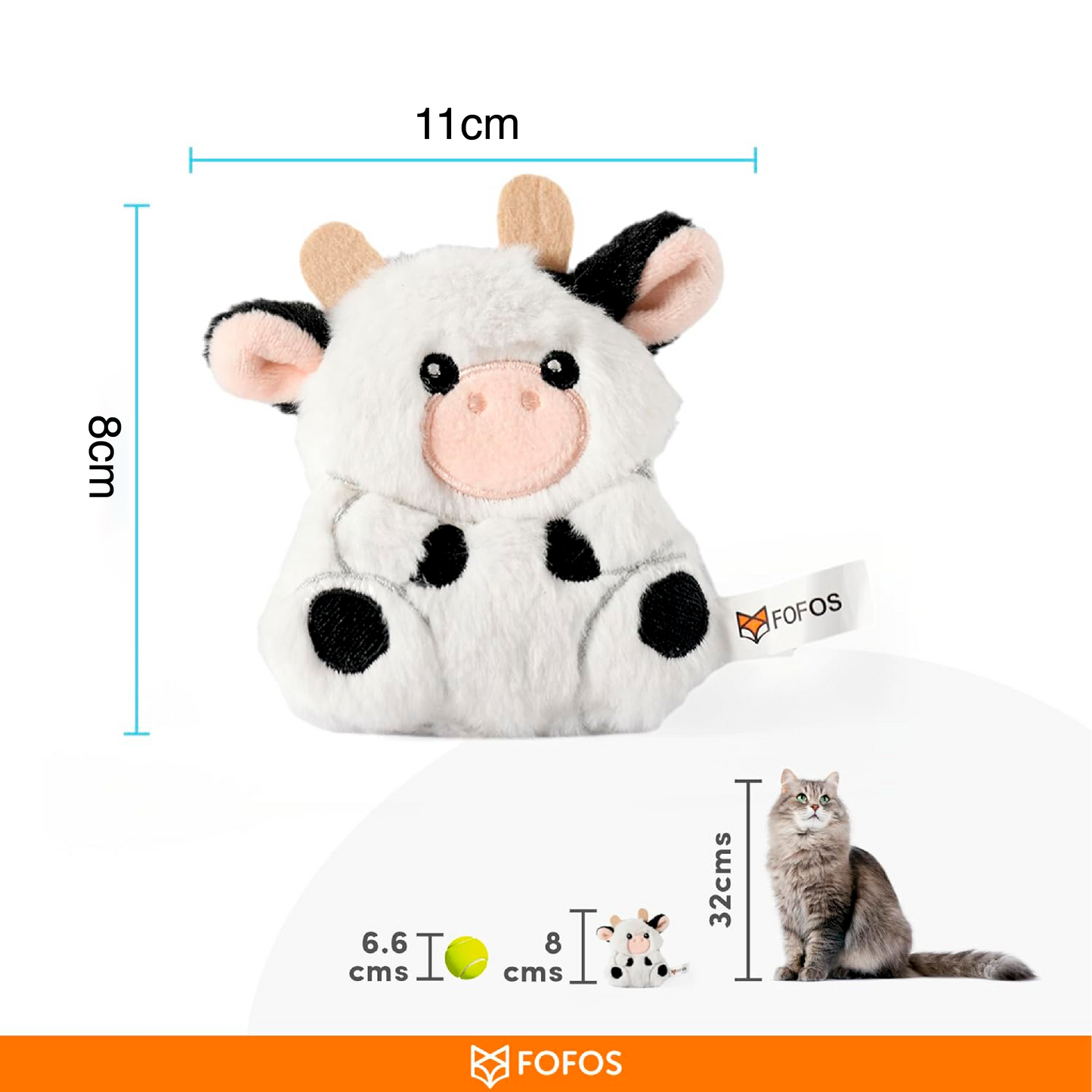 Vaca de Peluche com catnip - FOFOS