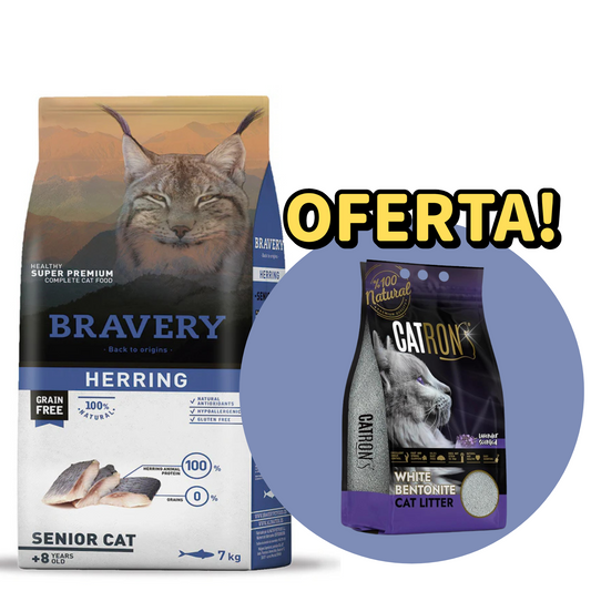 Bravery Gato Senior +8 anos Arenque