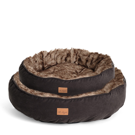 Cama Furry Donut Preto M - Agui