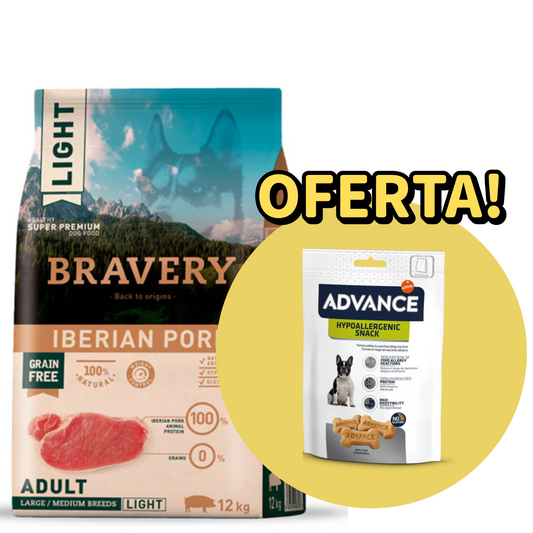 Bravery Cão Medium/Large LIGHT - Porco Ibérico