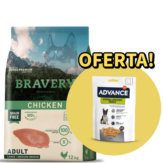 Bravery Cão Medium/Large - Frango