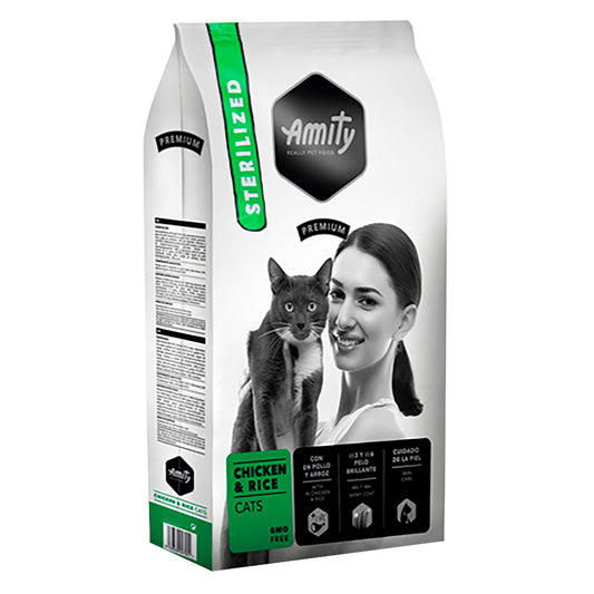 Amity PREMIUM Gato Esterilizado - Frango e Arroz 10kg