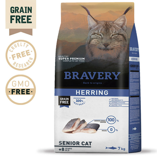 Bravery Gato Senior +8 anos Arenque