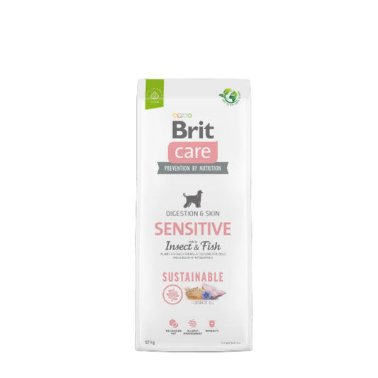 Brit Care Cão Sensitive Sustainable Fish & Insect 12kg - ração rica em insectos e peixe para cão