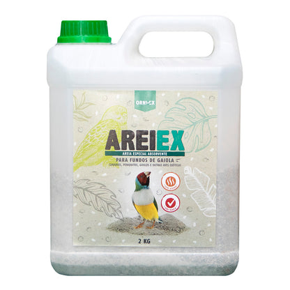 Areiex - areia especial para aves