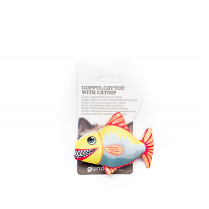 Brinquedo "Peixe Guppy" com catnip 10cm - Gloria