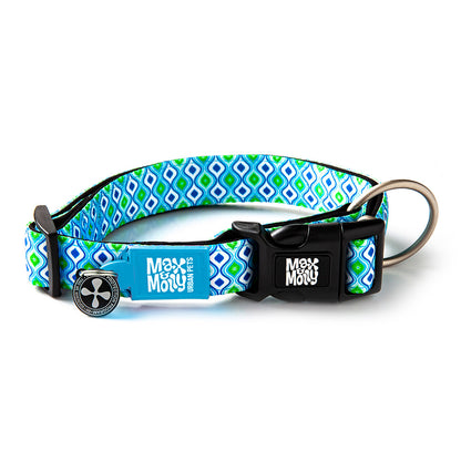 Coleira com ID Tag Max&Molly - Retro Blue