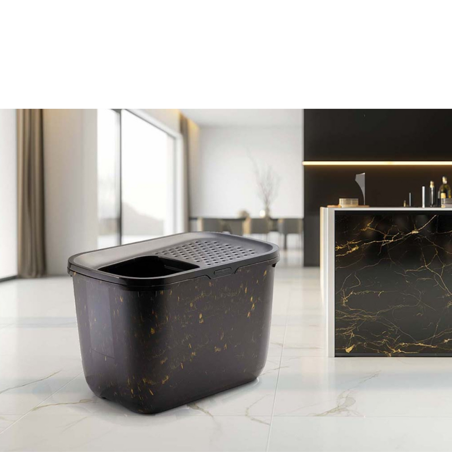 WC com entrada superior Hop In Marble Gold - Savic