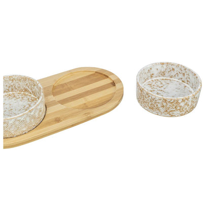 Gamelas em cerâmica com suporte em bambu - Trixie