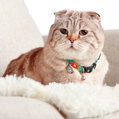 Coleira Gato com ID Tag Max&Molly - Vintage