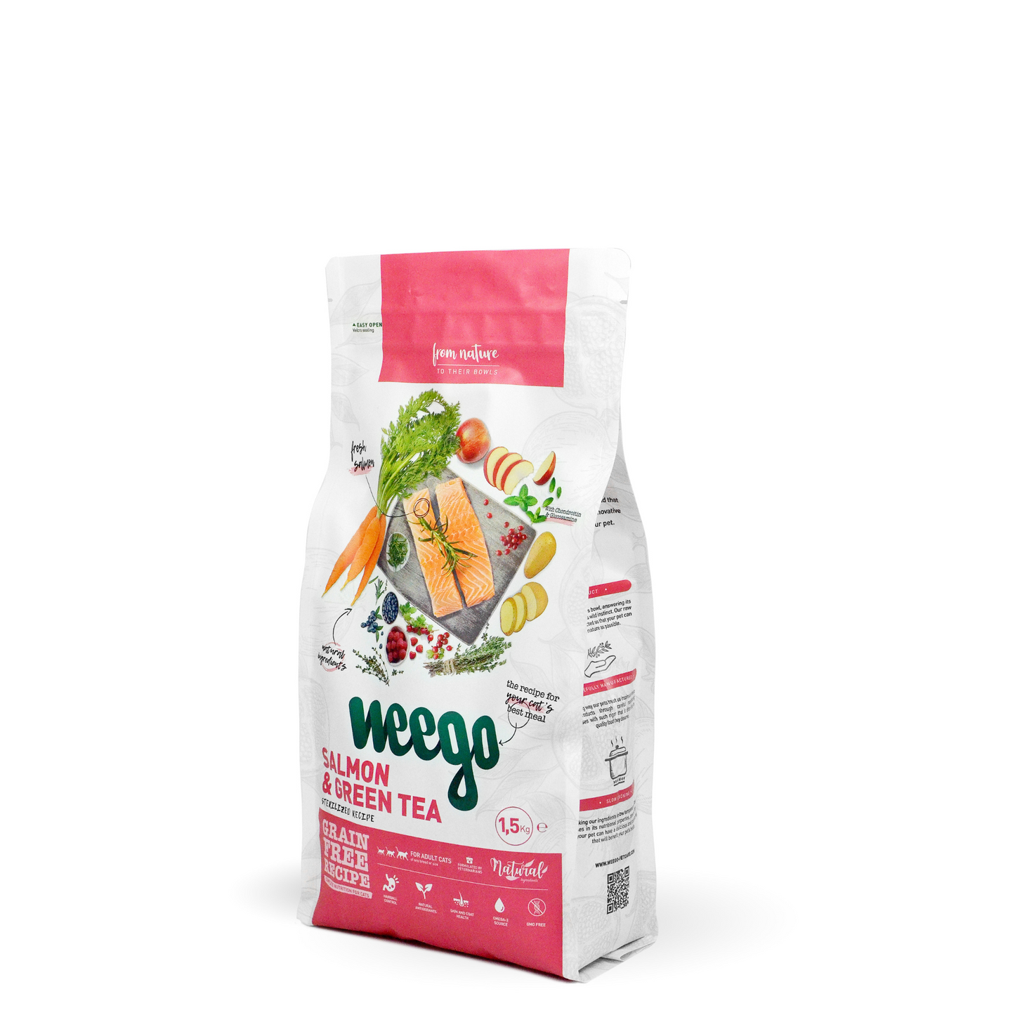 Weego Gato Adulto Esterilizado - Salmão e Chá Verde 7kg