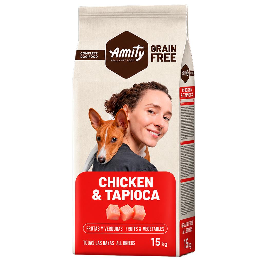 Amity Cão Grain Free Frango e Tapioca 15kg - ração sem cereais