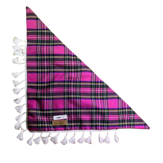 Pajé Bandana Xadrez Rosa