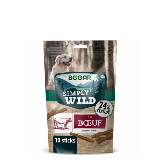 Bogar Simply Wild Gourmet Sticks de Vaca e presunto para Cão