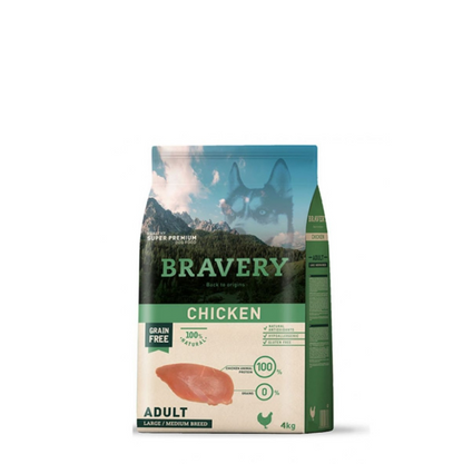Bravery Cão Medium/Large - Frango