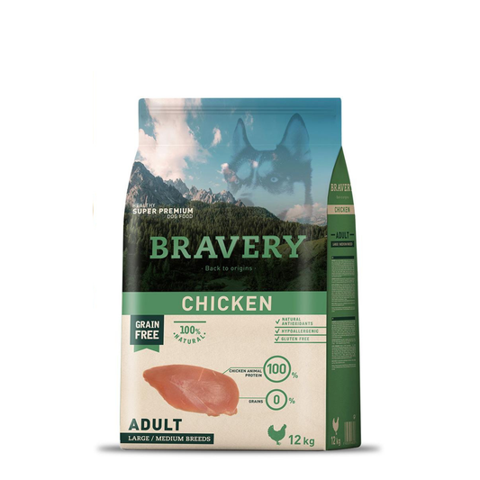 Bravery Cão Medium/Large - Frango