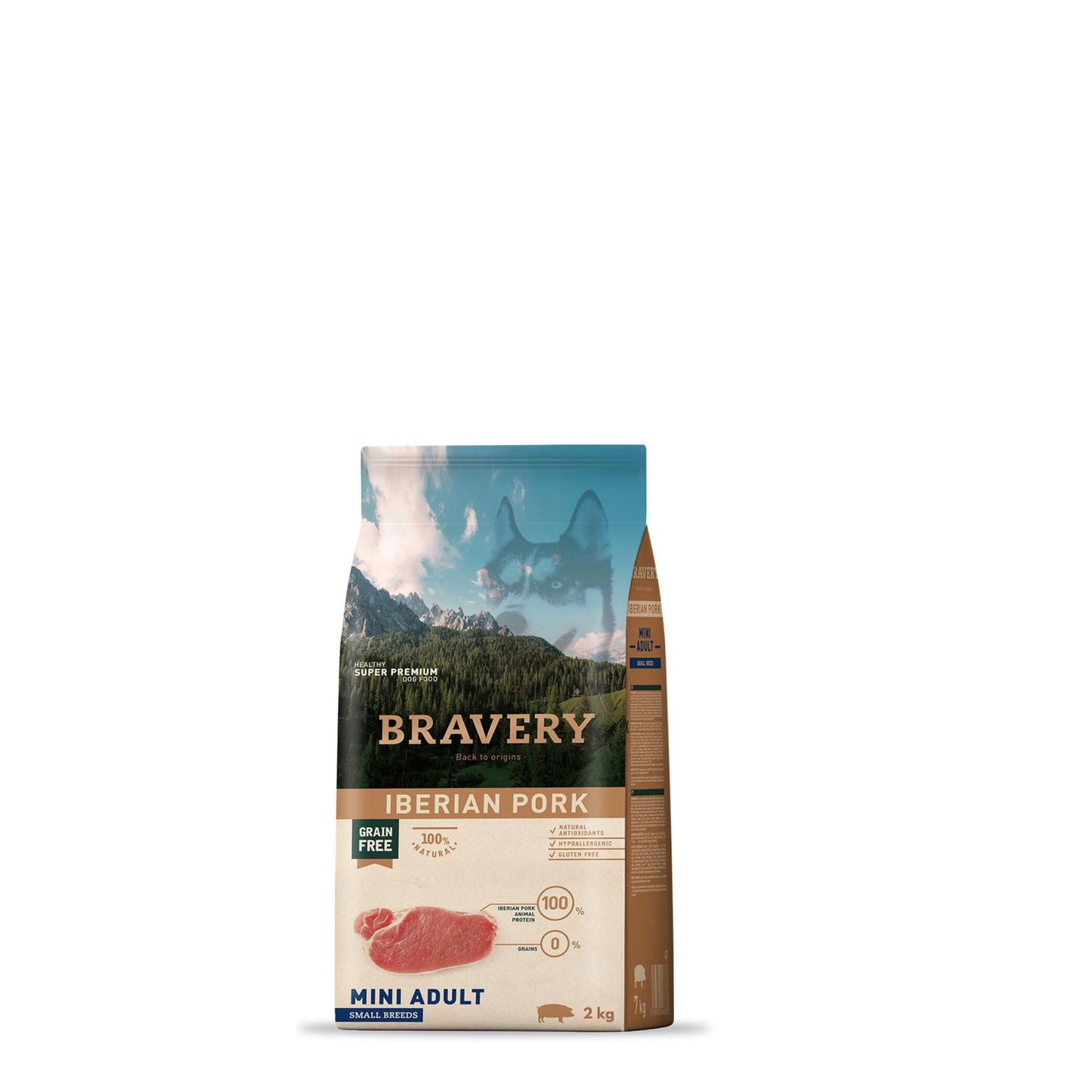 Bravery Cão Mini Adulto - Porco Ibérico